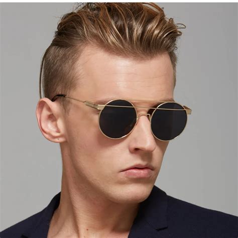 retro round sunglasses for men.